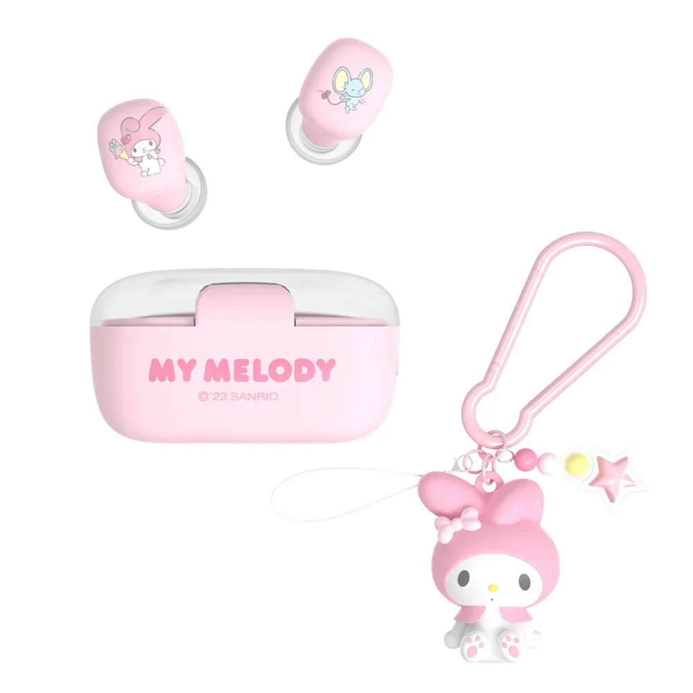 Sanrio My Melody Bluetooth Headphones Kuromi Cute Wireless Headset Cinnamoroll Sport Noise Reduction Touch Control Game Earphone