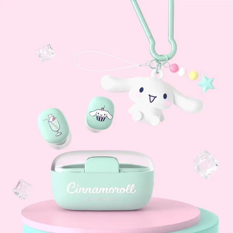 Sanrio My Melody Bluetooth Headphones Kuromi Cute Wireless Headset Cinnamoroll Sport Noise Reduction Touch Control Game Earphone